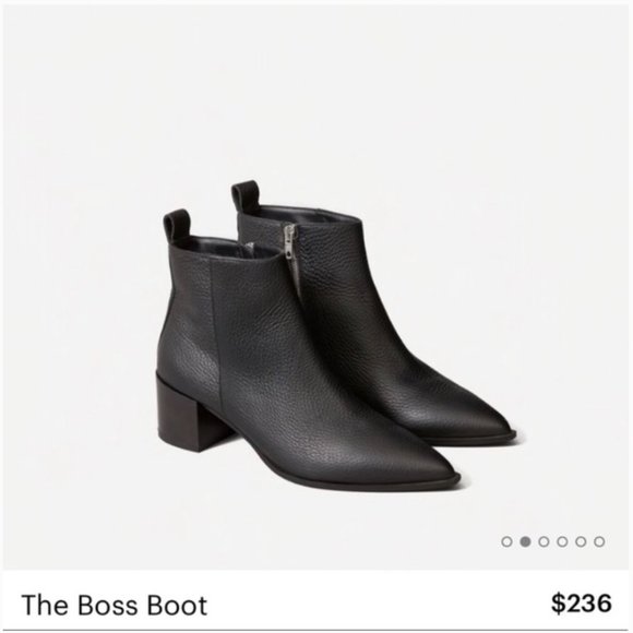 Everlane Shoes - Everlane Boss Boot - Pebbled Black NWT